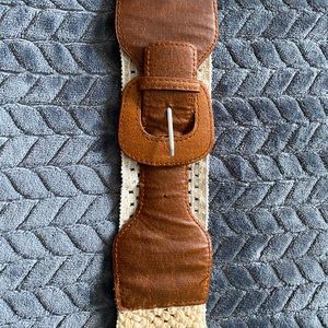 Brown belt with fabric.